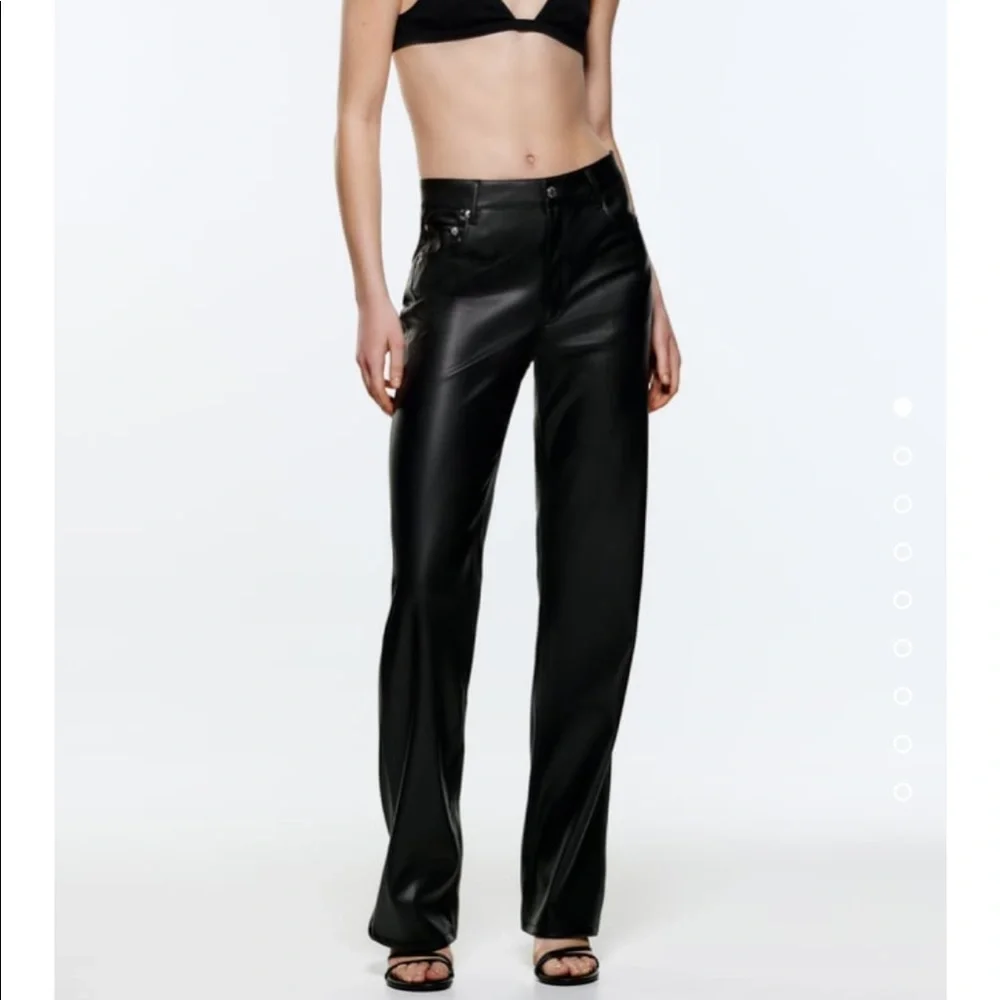 Zara Faux The 90’s Leather Pant, Brand New w/ Tag - Picture 5 of 5